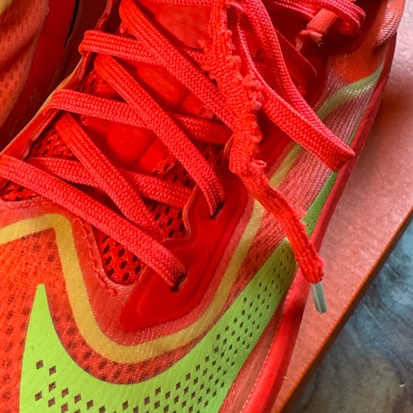 Nike Women’s Zoom Fly 6 Bright Orange and Neon Yellow/Green Shoes - Picture 12 of 16